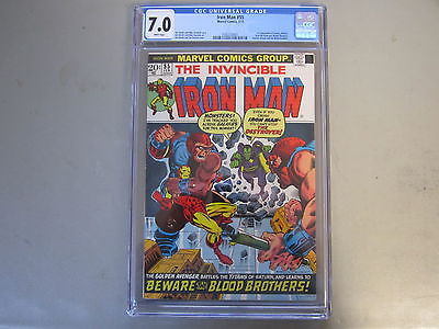 INVINCIBLE IRON MAN 55 CGC 70 KEY 1st THANOS  DRAX App  NEW STYLE CGC CASE