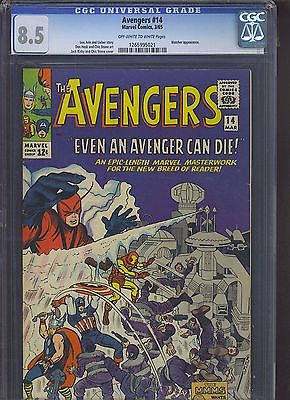 AVENGERS 14 CGC VF 85 OWW Watcher app Kirby cvr