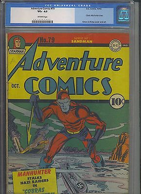 ADVENTURE COMICS 79 CGC VG 45 OW classic WWII Manhunter Kirby cvr