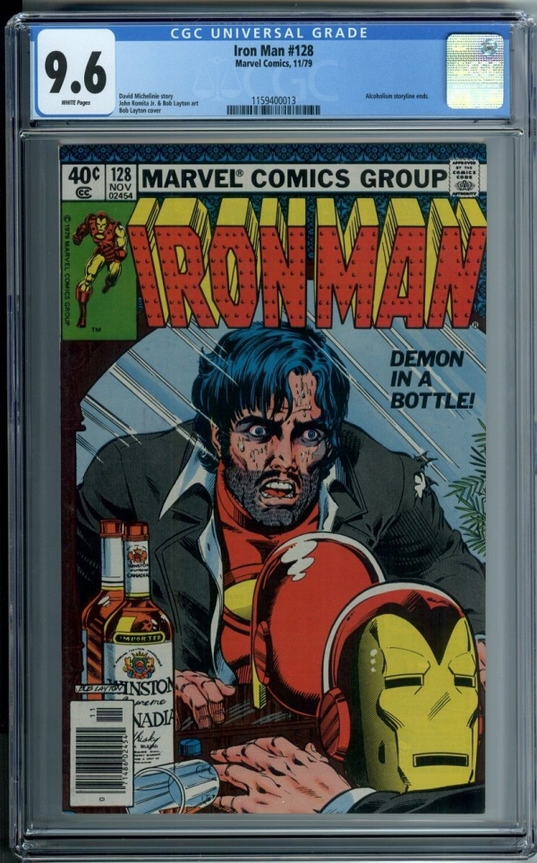 Iron Man 128 CGC 96 W NM Tony Starks Alcoholism Classic Cover