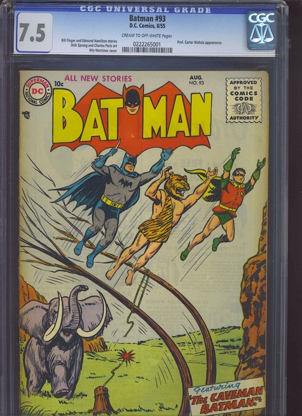 BATMAN 93 CGC VF 75 CMOW elephant cvr Scarce