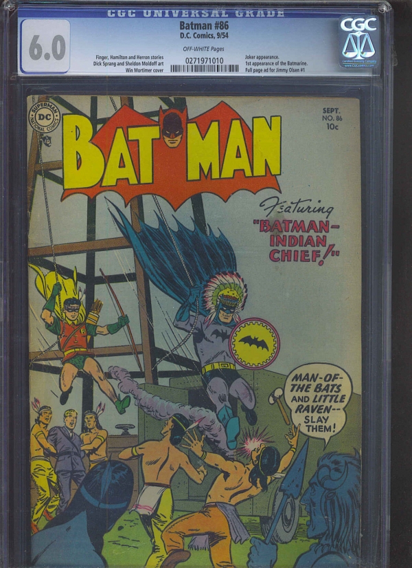 BATMAN 86 CGC FN 60 OWW Joker app