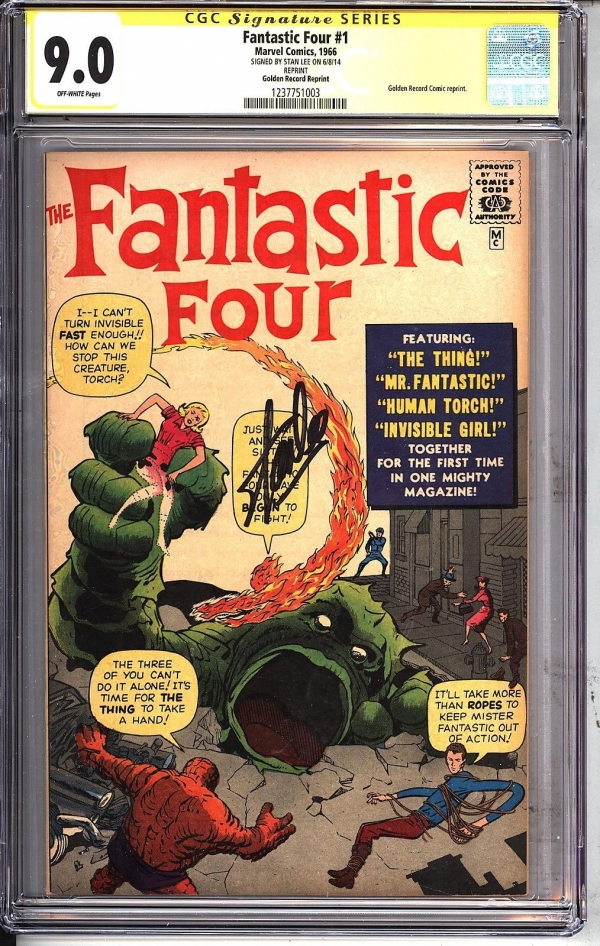  FANTASTIC Four 1 GRR CGC 90 SS Signed by Stan Lee 1237751003 
