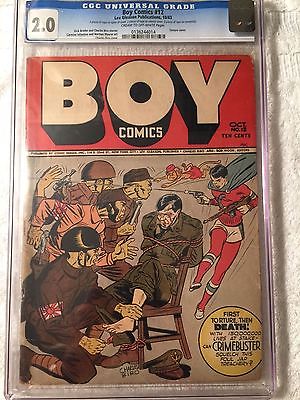Boy Comics 12 CGC 20 1943  Torture Cover
