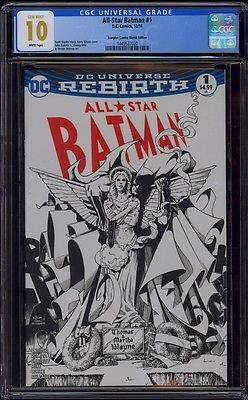 ALL STAR BATMAN 1 CGC 10 BARRY KITSON SCORPION COMICS BW SKETCH VARIANT MINT