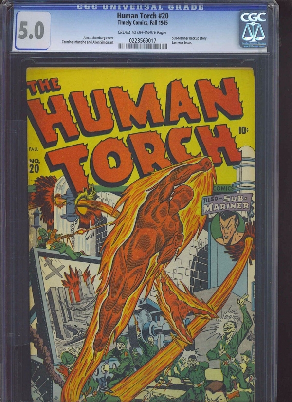 HUMAN TORCH 20 CGC VGFN 50 CMOW Schomburg cvr