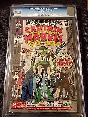 Marvel SuperHeroes 12 94 CGC NM First Appearance Captain Marvel Key 