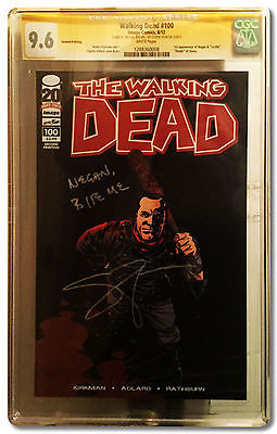 WALKING DEAD 100  SIGNED by STEVEN YEUN Glen 2nd Print CGC 96 NM 1st NEGAN