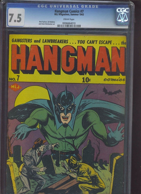 HANGMAN COMICS 7 CGC VF 75 CM Pg rare issue graveyard cover