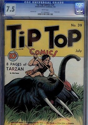 TIP TOP 39 CGC 75 VERY FINE HIGRADE HAL FOSTER TARZAN CVR  ART 1939