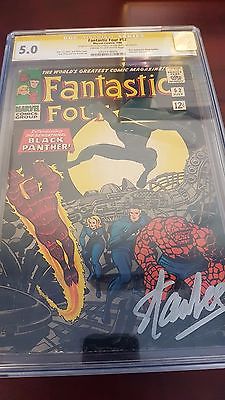 Fantastic Four 52 50 CGC SS Signature Series Stan Lee 1st  Black Panther