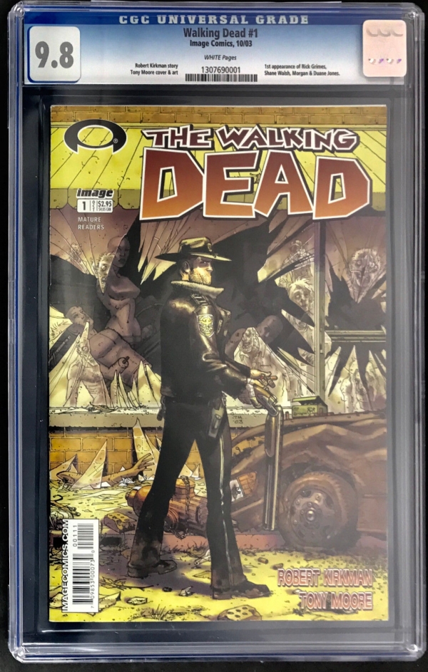 THE WALKING DEAD 1 CGC 98 WHITE PAGES KIRKMAN MOORE 1ST RICK GRIMES HIGH GRADE