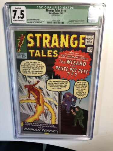 CGC 75 Qualified Strange TALES 110 1963 1st APPEARANCE DOCTOR STRANGE