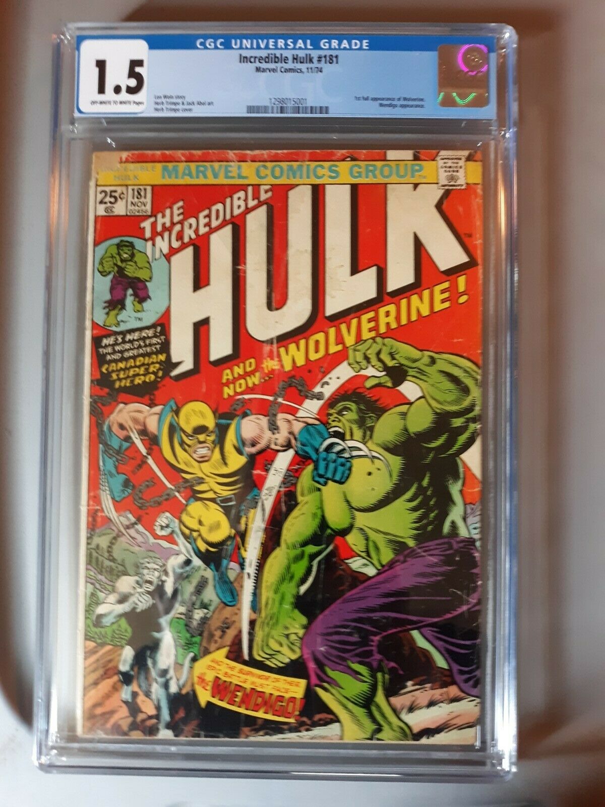 Incredible Hulk 181 CGC 15 Blue Label