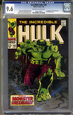 Incredible Hulk 105 CGC 96 NM Universal CGC 1054118002