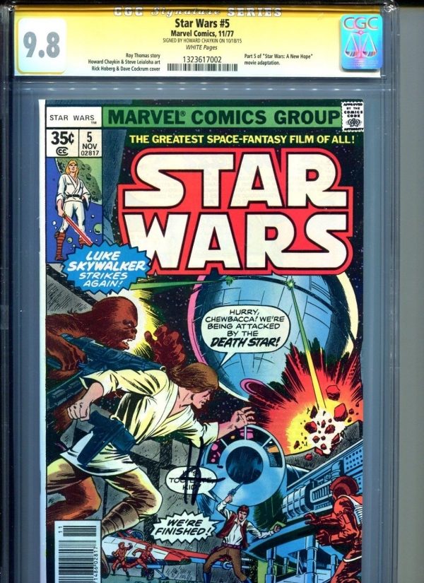  STAR WARS 5 CGC 98 SS Signed Chaykin 1323617002 