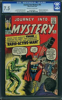 JOURNEY INTO MYSTERY 93 CGC VF OWWP THOR AVENGERS XMEN FANTASTIC FOUR DEFENDERS