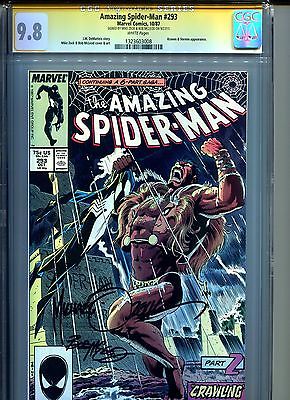  Amazing SPIDER MAN 293 CGC 98 SS Signed Zeck Mcleod Kraven 1323603008 