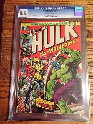 Hulk 181 CGC 85 comic book 1974 OffWhite To White Pages