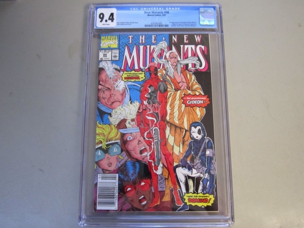 The New Mutants 98 CGC 94 Comic Book White Pages Deadpool Cover