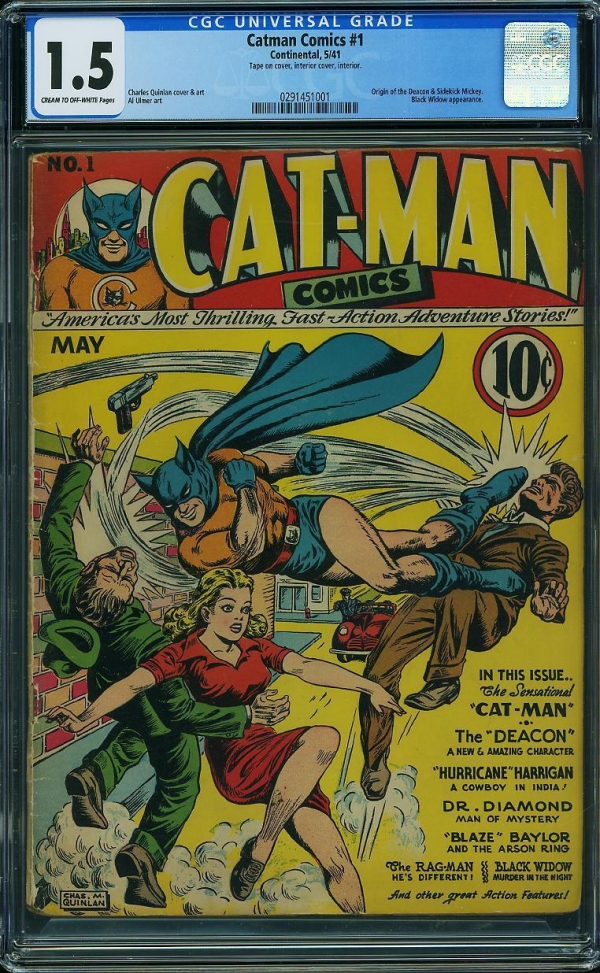 CATMAN COMICS ISSUE 1 CGC GRADED UNRESTORED BATMAN SUICIDE SQUAD SUPERMAN JLA