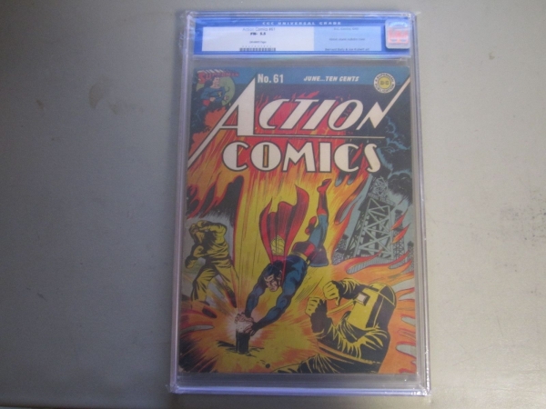 ACTION COMICS 61 CGC 55 COMIC BOOK  Superman 1943  