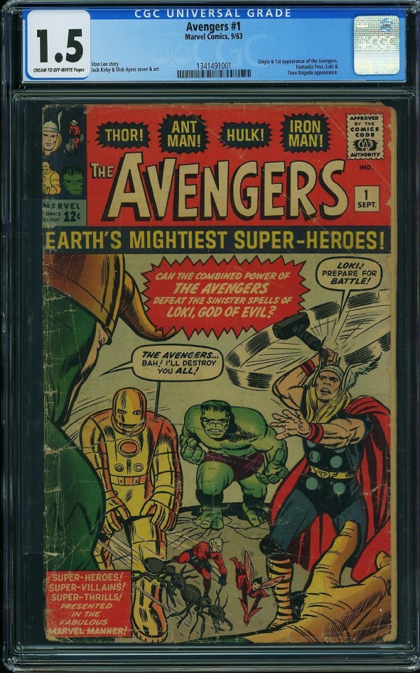 AVENGERS 1 CGC GRADED AFFORDABLE INCREDIBLE HULK IRONMAN HULK THOR SPIDERMAN