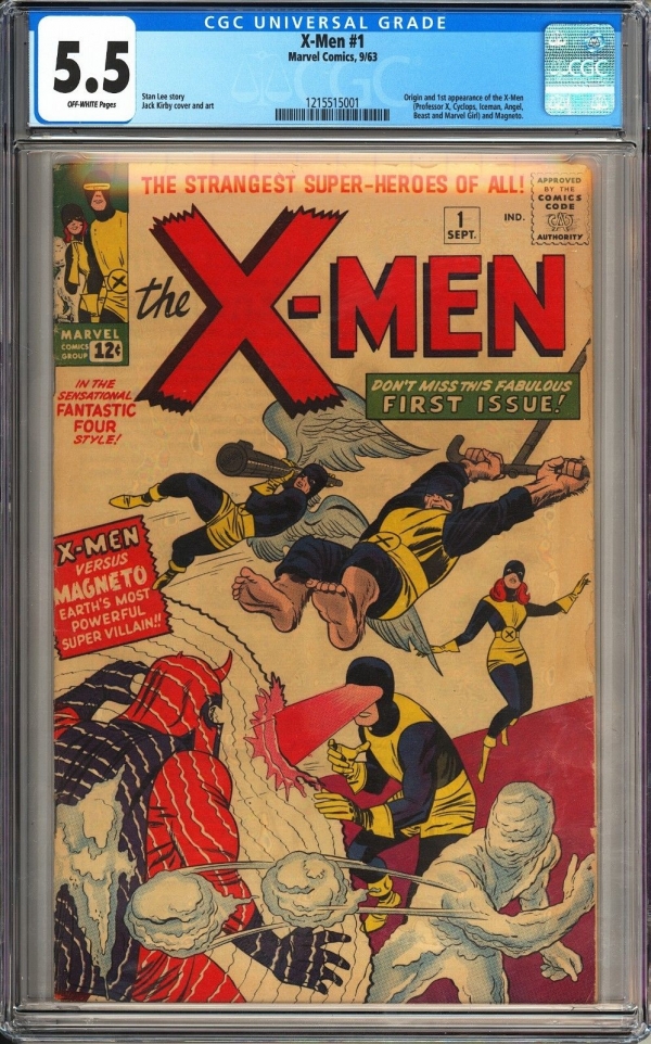 XMen 1 CGC 55 Beautiful Mid Grade Unrestored 1st App of XMen Original 1963