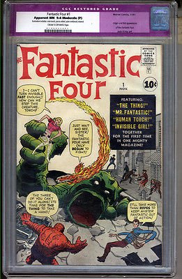 Fantastic Four 1 CGC 94 NM Apparent CGC 0100055002 RESTORED No Reserve