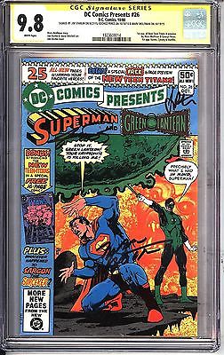  DC COMICS Presents 26 CGC 98 SS Sketch Starlin Perez Wolfman 1323608014