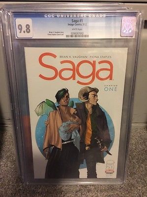 SAGA 1 CGC 98 Fiona Staples BKV Brian K Vaughn Image Comics