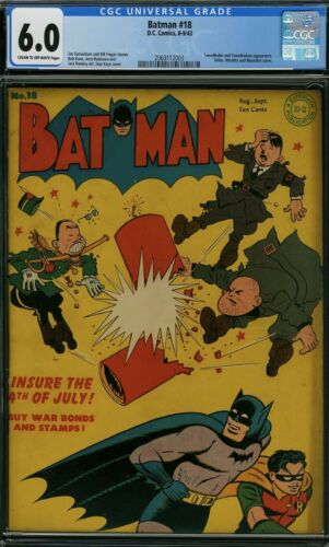 BATMAN 18 CGC 60 Hitler Mussolini Hirohito cover 2063112003