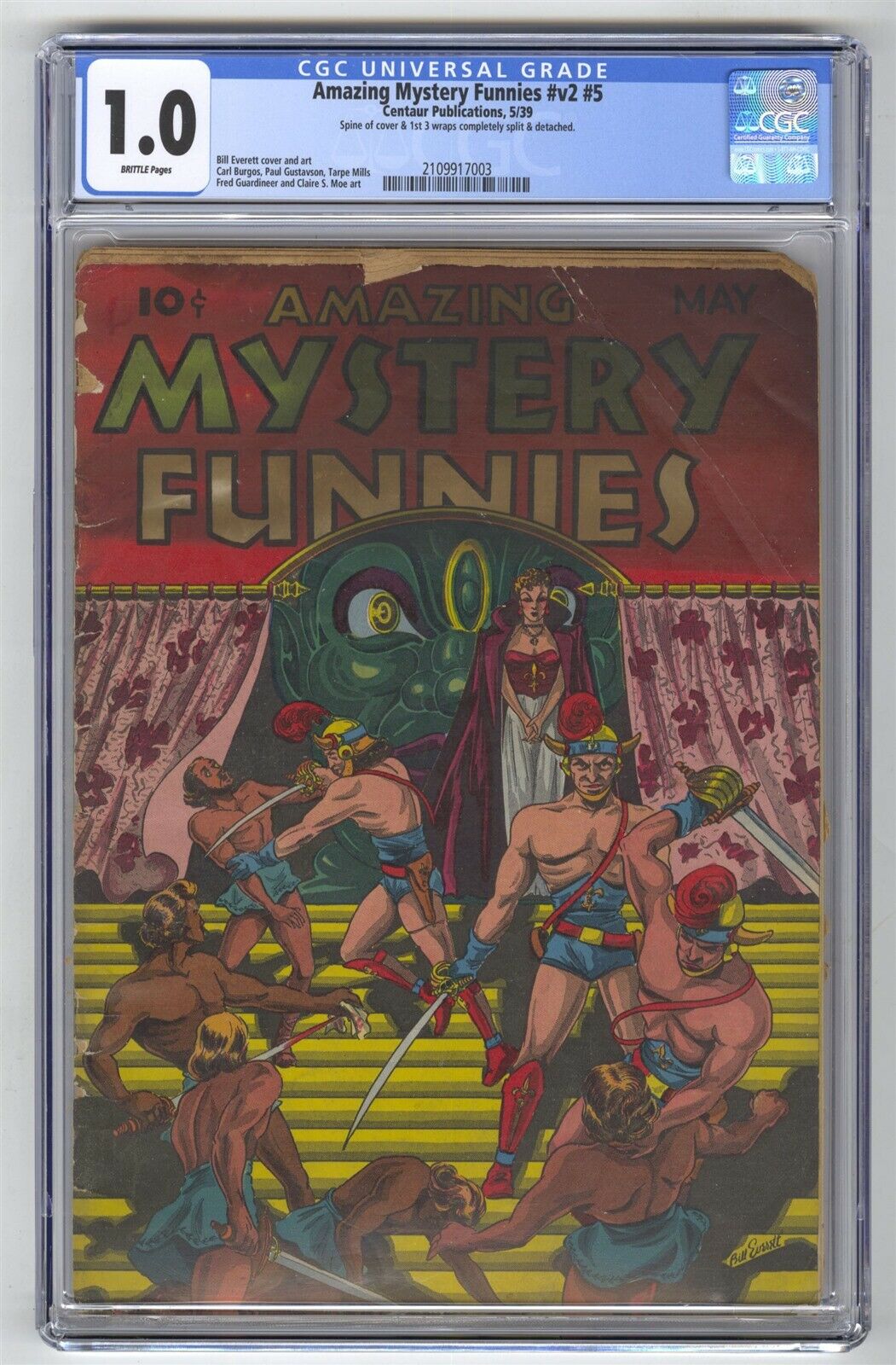 Amazing Mystery Funnies v2 5 CGC 10 VINTAGE Centuar Comic Golden Age 10c