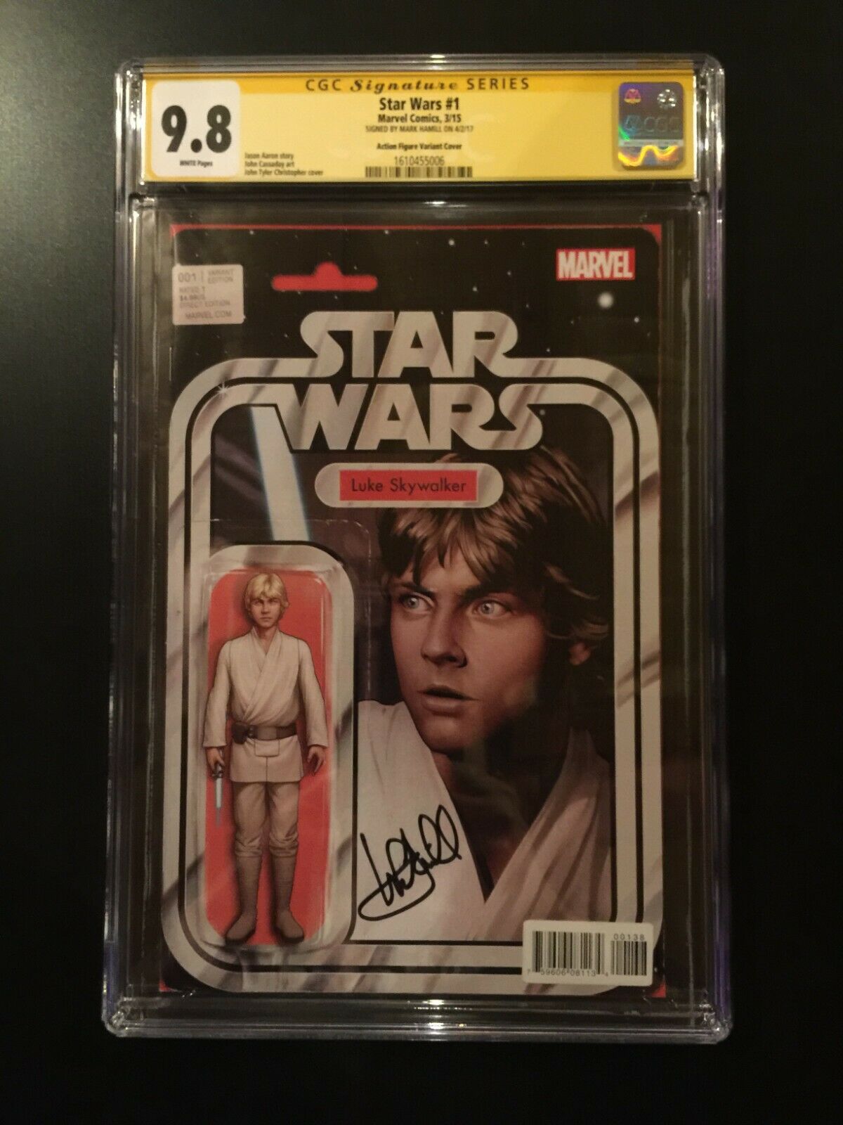 Marvel Star Wars Action Figure Variant Cover Comic Signed Mark Hamill CGC SS 98