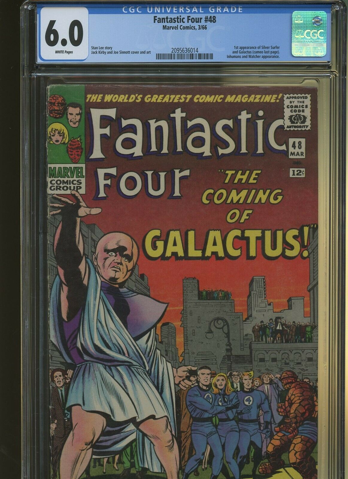 Fantastic Four 48 CGC 60  Marvel 1966  1st Silver Surfer  Galactus  Cameo