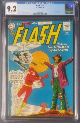 THE FLASH 118 CGC 92 2nd highest copy rare in high grade 1961 DC  Kid Flash