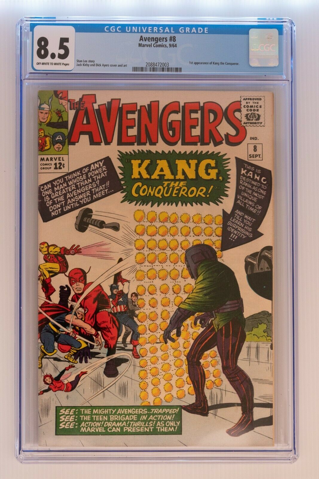Avengers Issue 8  85 CGC Grade
