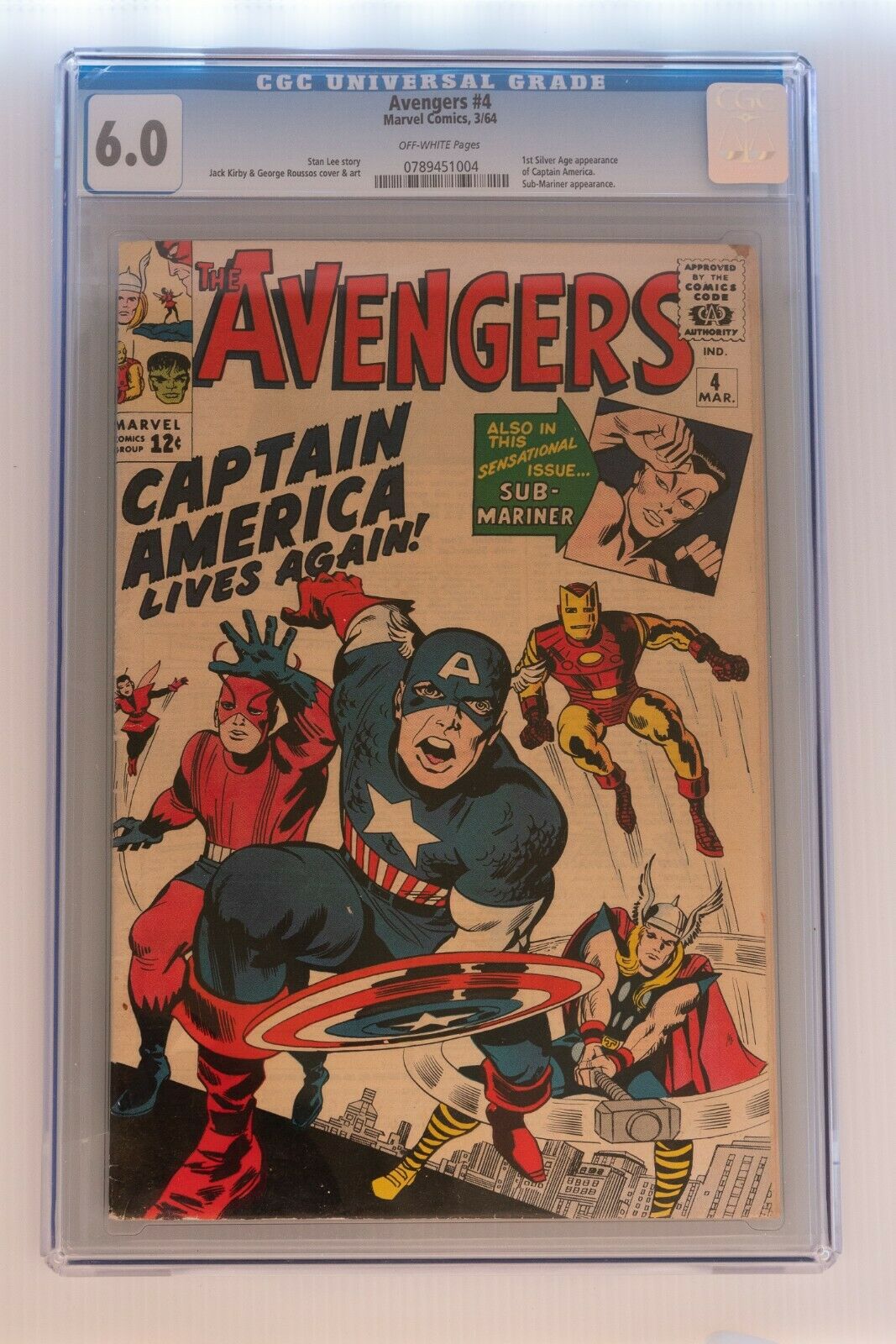 Avengers Issue 4  60 CGC Grade 