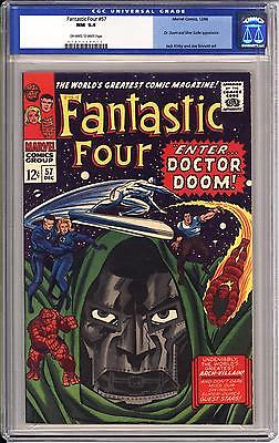 FANTASTIC FOUR 57 CGC 94  OWW PGS  DR DOOM SILVER SURFER INHUMANS OLD LABEL