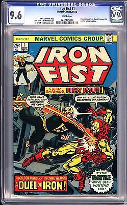 IRON FIST 1 CGC 96  WHITE PAGES   IRON FIST BATTLES IRON MAN