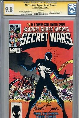Marvel Superheroes Secret Wars 8 CGC 98 SS SpiderMan Venom XMen Stan Lee Zeck