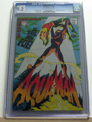 AQUAMAN 42 CGC 92 2nd APP BLACK MANTAHIGH GRADE SILVER AGE DC COMIC 1968 RARE