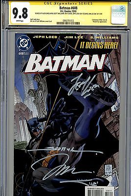 Batman 608 1st print Hush Superman Jim Lee Loeb Sinclair Williams SS CGC 98 612