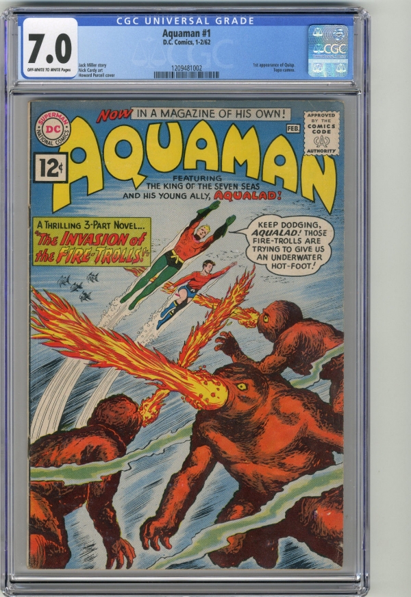 1962 Aquaman 1 CGC 70 1st Quisp