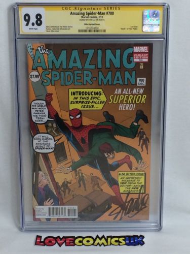 Amazing SpiderMan 700 CGC 98 SS Signed Stan Lee Ditko Variant Marvel Comics