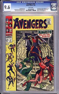 AVENGERS 47 CGC 96   WHITE PAGES  MAGNETO  1ST BLACK KNIGHT 