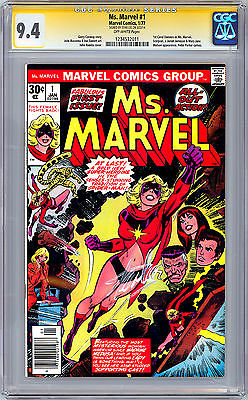 MS MARVEL 1 CGCSS 94 SIGNED BY STAN LEE ORIGIN  1ST APP MS MARVEL 1977