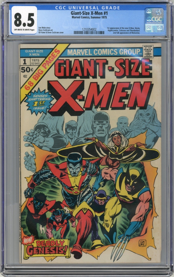 1975 Giant Size XMen 1 CGC 85