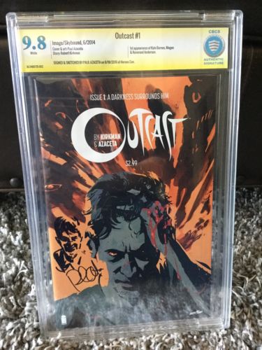 Outcast 1 CBCS SS 98 SKETCHED by Paul Azaceta Image Comics not CGC