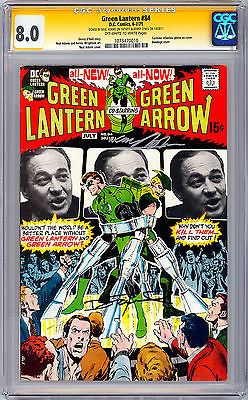 GREEN LANTERN 84 CGCSS 80 SIGNED BY NEAL ADAMS  DENNY ONEIL 1971